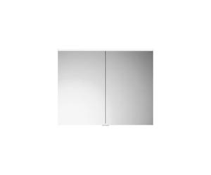 Armoire de toilette burgbad Eqio avec applique LED et éclairage du plan de toilette, 2 portes, 1000x800x170mm, SPGT100F2009, Corps: Blanc brillant