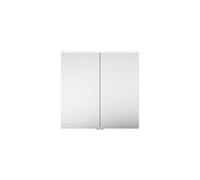 Armoire de toilette burgbad Eqio avec applique LED et éclairage du plan de toilette, 2 portes, 800x800x170mm, SPGT080F6584, Corps: Gris foncé mat