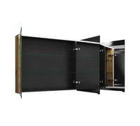 armoire de toilette burgbad Eqio avec éclairage LED à poser, 3 portes, charnières centrales à droite, 1400x800x170mm, SPGS140LF5662, Corps: Décor chêne Urban