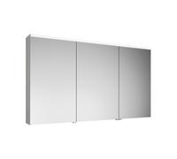 Armoire de toilette burgbad Eqio avec éclairage LED à poser, 3 portes, charnières centrales à droite, 1400x800x170mm, SPGS140RF2009, Corps: Blanc brillant