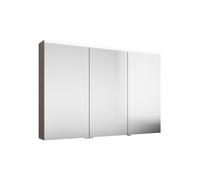 armoire de toilette burgbad Eqio avec éclairage LED à poser, 3 portes, charnières centrales à droite, 1200x800x170mm, SPGS120LF6583, Corps: Gris clair mat