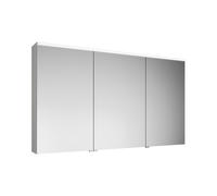 armoire de toilette burgbad Eqio avec éclairage LED à poser, 3 portes, charnières centrales à droite, 1400x800x170mm, SPGS140LF2009, Corps: Blanc brillant