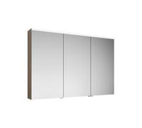 armoire de toilette burgbad Eqio avec éclairage LED à poser, 3 portes, charnières centrales à gauche, 1200x800x170mm, SPGS120RF3180, Corps: Décor Cachemire Chêne