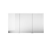 armoire de toilette burgbad Eqio avec éclairage LED à poser, 3 portes, charnières centrales à gauche, 1400x800x170mm, SPGS140RF6582, Corps: Blanc Mat