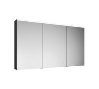 armoire de toilette burgbad Eqio avec éclairage LED à poser, 3 portes, charnières centrales à gauche, 1400x800x170mm, SPGS140RF2010, Corps: Gris brillant