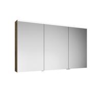 armoire de toilette burgbad Eqio avec éclairage LED à poser et éclairage du plan de toilette, 3 portes, charnières centrales à gauche, 1400x800x170mm, SPGT140RF5662, Corps: Décor chêne Urban
