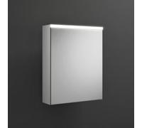 armoire de toilette burgbad Iveo avec éclairage LED horizontal, 1 porte charnière à gauche, largeur 558mm, SPHU055L
