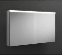 Armoire de toilette burgbad Iveo avec éclairage LED horizontal, 2 portes, largeur 1108mm, SPHU110