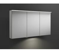 Armoire de toilette burgbad Junit avec éclairage horizontal LED SPIZ120, avec éclairage de la vasque, charnière de la porte centrale à gauche, largeur : 1200mm, SPIZ120R