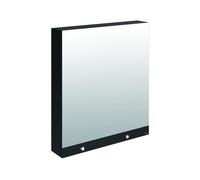 Armoire De Toilette Delabie miroir 3 fonctions, électronique, secteur, avec sèche-mains 800x1000x223mm Mélaminé noir mat 510208