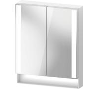 Duravit Qatego armoire de toilette, champs lumineux latéraux, 600x155x750mm, QA7150018181010, Couleur: Blanc mat/FR Fiche d'alimentation/avec éclairage intérieur