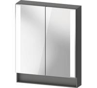 Armoire de toilette Duravit Collection One, champs lumineux latéraux, 600x155x750mm, QA7150049492000, Couleur: Graphite mat/CH Fiche d'alimentation
