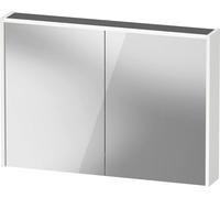Armoire de toilette Duravit D-Code, prise type E (FR, BE), 2 portes, champ lumineux LED en haut, 1000x700mm, 7 W, DC7107018181000, Couleur: Blanc mat