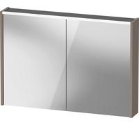 Armoire de toilette Duravit D-Code, prise type E (FR, BE), 2 portes, champ lumineux LED en haut, 1000x700mm, 7 W, DC7107043431000, Couleur: Basalte mat