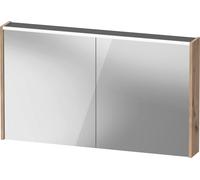Armoire de toilette Duravit D-Code, prise type E (FR, BE), 2 portes, champ lumineux LED en haut, 1200x700mm, 9 W, DC7108055551000, Couleur: Chêne marbré Mat