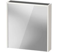 Armoire de toilette Duravit D-Code, prise type F (EU, DE), 1 porte avec charnières à gauche, champ lumineux LED en haut, 651x700mm, 5 W, DC7105L22220000, Couleur: Blanc brillant