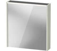 Armoire de toilette Duravit D-Code, prise type F (EU, DE), 1 porte avec charnières à gauche, champ lumineux LED en haut, 651x700mm, 5 W, DC7105LHHHH0000, Couleur: Vert pâle mat