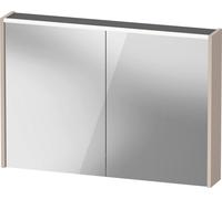 Armoire de toilette Duravit D-Code, prise type F (EU, DE), 2 portes, champ lumineux LED en haut, 1000x700mm, 7 W, DC7107091910000, Couleur: Taupe mat