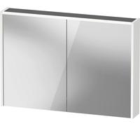 Armoire de toilette Duravit D-Code, prise type F (EU, DE), 2 portes, champ lumineux LED en haut, 1000x700mm, 7 W, DC7107018180000, Couleur: Blanc mat