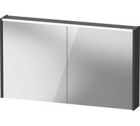Armoire de toilette Duravit D-Code, prise type F (EU, DE), 2 portes, champ lumineux LED en haut, 1200x700mm, 9 W, DC7108049490000, Couleur: Graphite mat