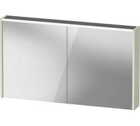 Armoire de toilette Duravit D-Code, prise type F (EU, DE), 2 portes, champ lumineux LED en haut, 1200x700mm, 9 W, DC71080HHHH0000, Couleur: Vert pâle mat