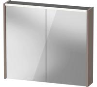 Armoire de toilette Duravit D-Code, prise type F (EU, DE), 2 portes, champ lumineux LED en haut, 800x700mm, 6 W, DC7106043430000, Couleur: Basalte mat