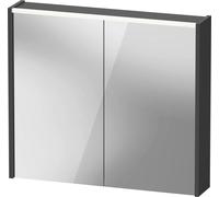 Armoire de toilette Duravit D-Code, prise type F (EU, DE), 2 portes, champ lumineux LED en haut, 800x700mm, 6 W, DC7106049490000, Couleur: Graphite mat
