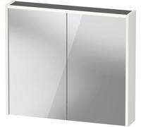 Armoire de toilette Duravit D-Code, prise type F (EU, DE), 2 portes, champ lumineux LED en haut, 800x700mm, 6 W, DC7106018180000, Couleur: Blanc mat