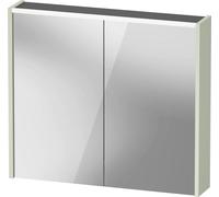 Armoire de toilette Duravit D-Code, prise type F (EU, DE), 2 portes, champ lumineux LED en haut, 800x700mm, 6 W, DC71060HHHH0000, Couleur: Vert pâle mat