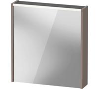 Armoire de toilette Duravit D-Code, prise type J (CH, LI), 1 porte avec butée à droite, champ lumineux LED en haut, 651x700mm, 5 W, DC7105R43432000, Couleur: Basalte mat