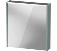 Armoire de toilette Duravit D-Code, prise type J (CH, LI), 1 porte avec charnières à gauche, champ lumineux LED en haut, 651x700mm, 5 W, DC7105LHGHG2000, Couleur: Vert fjord mat