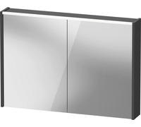 Armoire de toilette Duravit D-Code, prise type J (CH, LI), 2 portes, champ lumineux LED en haut, 1000x700mm, 7 W, DC7107049492000, Couleur: Graphite mat