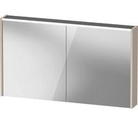 Armoire de toilette Duravit D-Code, prise type J (CH, LI), 2 portes, champ lumineux LED en haut, 1200x700mm, 9 W, DC7108091912000, Couleur: Taupe mat