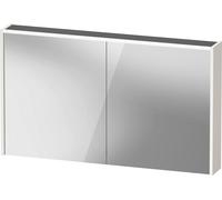 Armoire de toilette Duravit D-Code, prise type J (CH, LI), 2 portes, champ lumineux LED en haut, 1200x700mm, 9 W, DC7108022222000, Couleur: Blanc brillant