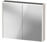 Armoire de toilette Duravit D-Code, prise type J (CH, LI), 2 portes, champ lumineux LED en haut, 800x700mm, 6 W, DC7106022222000, Couleur: Blanc brillant