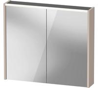 Armoire de toilette Duravit D-Code, prise type J (CH, LI), 2 portes, champ lumineux LED en haut, 800x700mm, 6 W, DC7106091912000, Couleur: Taupe mat