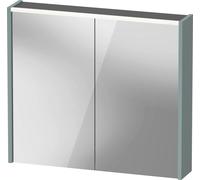 Armoire de toilette Duravit D-Code, prise type J (CH, LI), 2 portes, champ lumineux LED en haut, 800x700mm, 6 W, DC71060HGHG2000, Couleur: Vert fjord mat