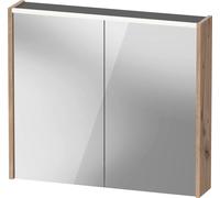 Armoire de toilette Duravit D-Code, prise type J (CH, LI), 2 portes, champ lumineux LED en haut, 800x700mm, 6 W, DC7106055552000, Couleur: Chêne marbré Mat