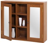 Mendler Armoire de Toilette en Teck HWC-M85, Armoire de Toilette, Teck de qualité B-Grade (Bois de cœur, 20-30 Ans), 70x80x20cm
