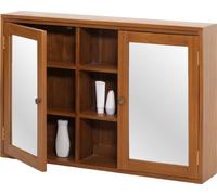 Armoire de toilette en teck HWC-M85, armoire de toilette, teck de qualité B-Grade (bois de cœur, 20-30 ans), 70x100x20cm