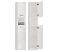 Armoire de toilette étroite JANNO - blanc brillant
