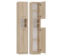 Armoire de toilette étroite JANNO - oak sonoma