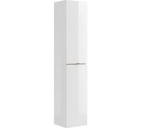 Armoire de toilette haute, blanc brillant, 170 cm, colonne, 2 portes