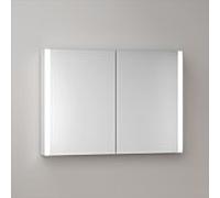 Armoire de toilette KEUCO Somaris avec éclairage 14503002100 100 x 71 x 12,7 cm, miroir, 2 portes, montage mural