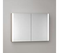 Armoire de toilette KEUCO Somaris avec éclairage 14503852101 100 x 71 x 12,7 cm, décor chêne clair, montage mural, 2 portes, miroir chauffant