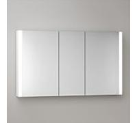 Armoire de toilette KEUCO Somaris avec éclairage 14504513101 120x71x12,7cm, montage mural, miroir chauffant, 3 portes, blanc mat