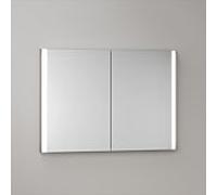 Armoire de toilette KEUCO Somaris avec éclairage 14513852100 100 x 71 x 11,5 cm, décor chêne clair, 2 portes, fixation murale