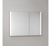 Armoire de toilette KEUCO Somaris avec éclairage 14513852200 100 x 71 x 11,5 cm, décor chêne clair, 2 portes, fixation murale, asymétrique