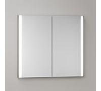 Armoire de toilette KEUCO Somaris avec éclairage intégré 14512852101 80 x 71 x 11,5 cm, décor chêne clair, 2 portes, fixation murale, miroir chauffant