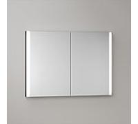 KEUCO SOMARIS Armoires de toilette encastrées au mur 2 portes, 1000mm, 14513372100, Couleur: Noir Mat